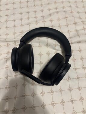 Wireless Black Over-Ear Headphones with Adjustable Boom Mic